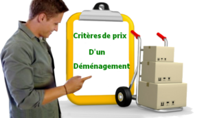 critères de prix d'un déménagement de professionnel