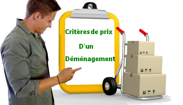 critères de prix d'un déménagement de professionnel